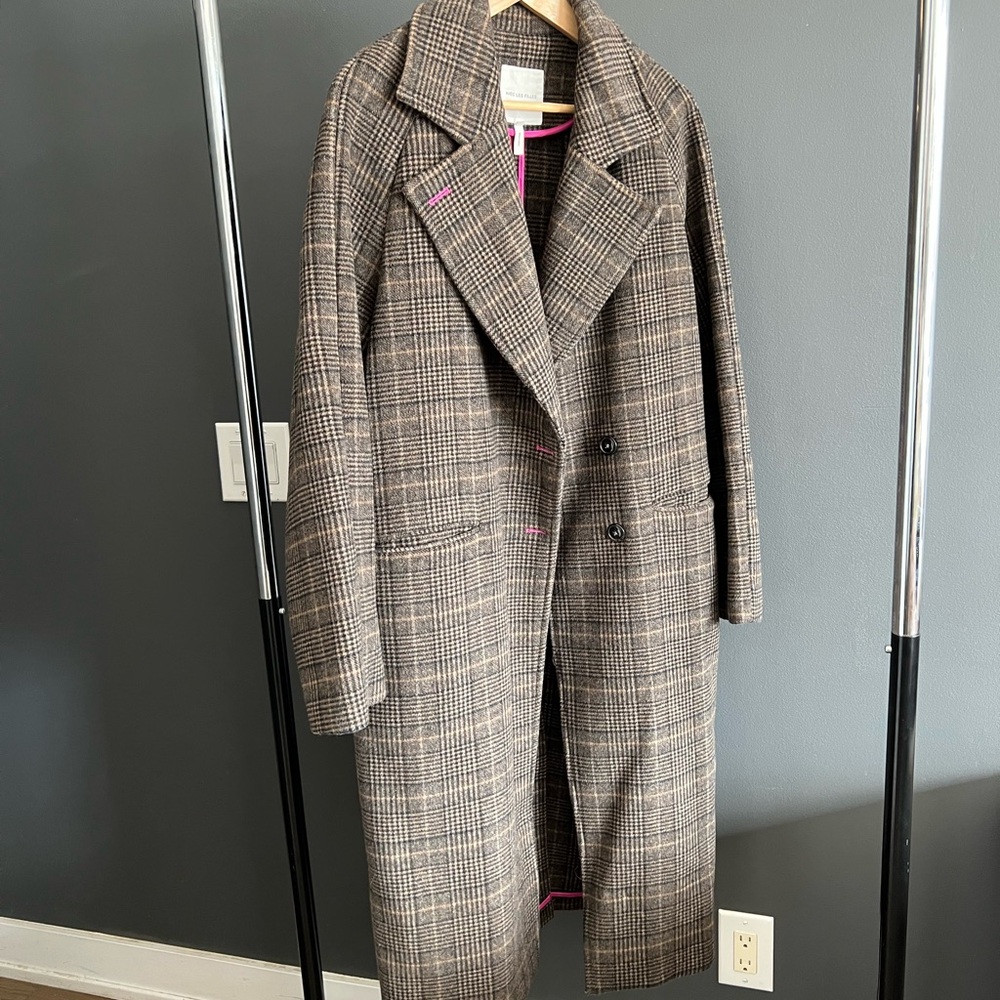 Long wool blended coat, S-M